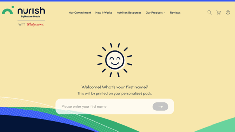 Nurish by Nature Made Walgreens Landing Page